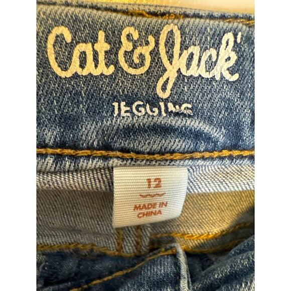 Cat & Jack Jeggings Distressed Girls Size 12 - Picture 9 of 10